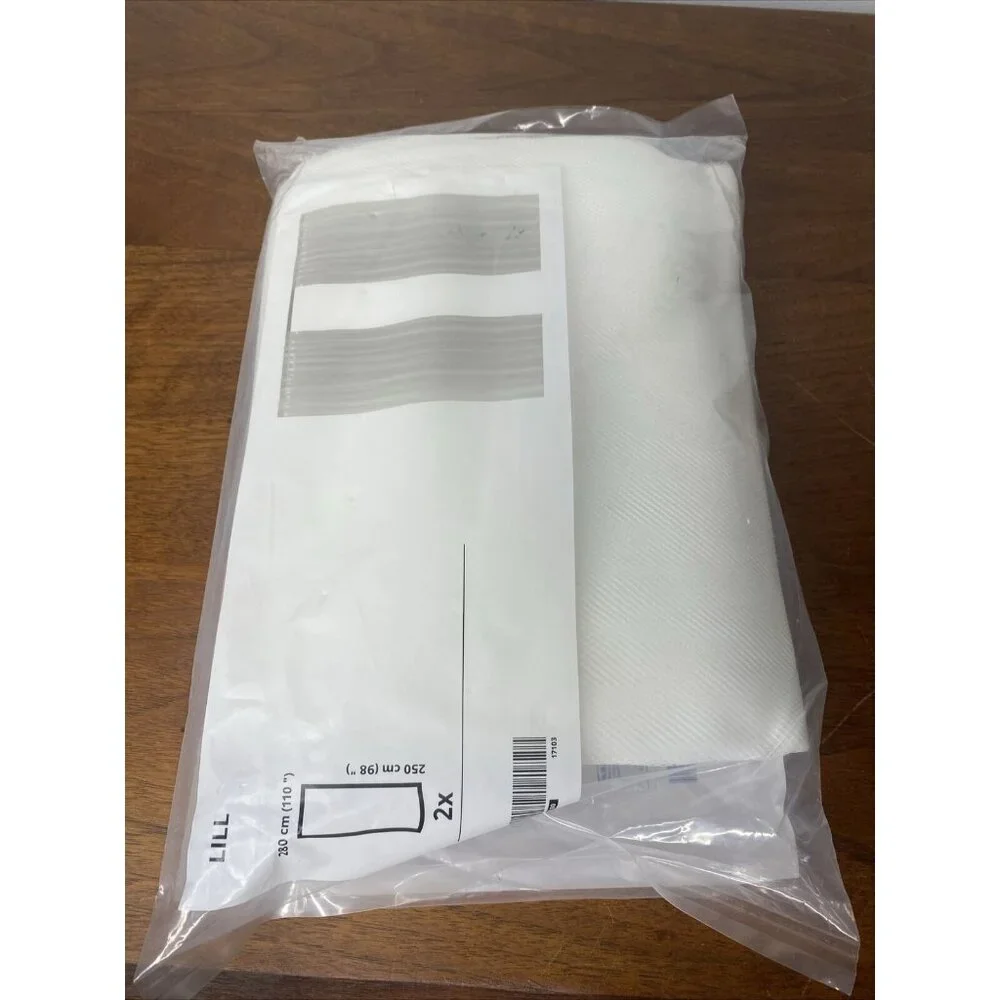 IKEA Lill Curtains White 2 Panels 98